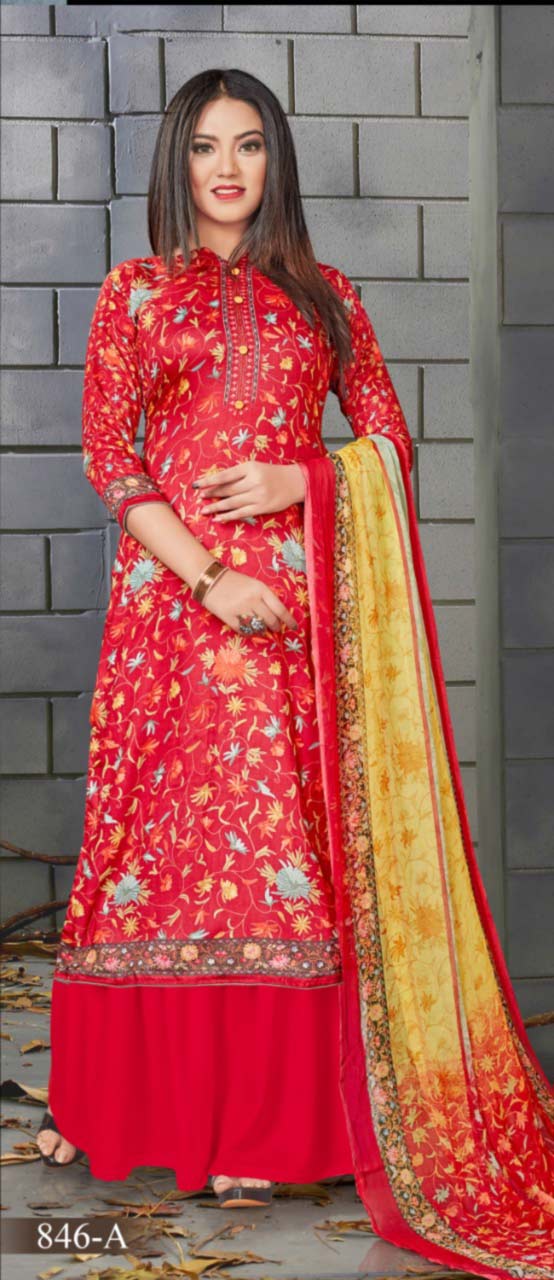 Bipson Kashmiri Queen 846 Cotton Dresses Bipson Kashmiri Queen 846 Cotton Dresses